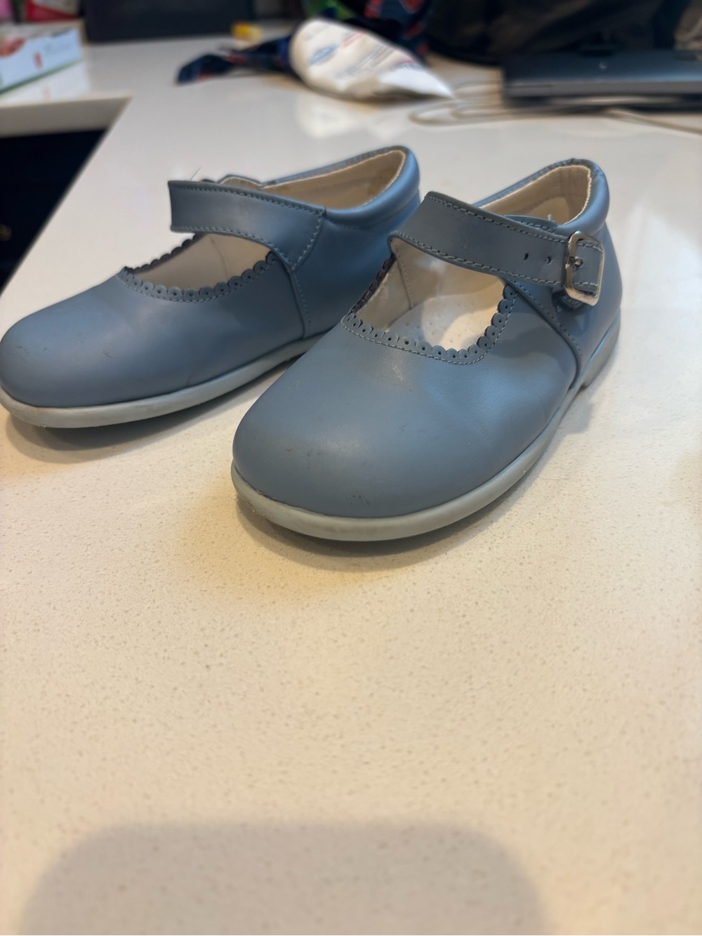 La Coqueta Dusty Blue Mary Jane Shoes size 8 or EU 24 - Picture 4 of 11